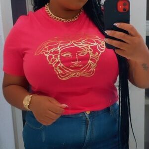Versace pink top